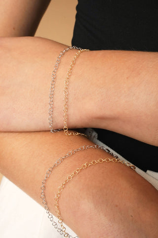 Solid Gold Bracelets and Anklets