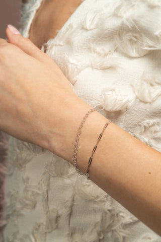 Echo 9ct Solid White Gold Bracelet