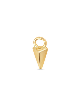 Solid Gold Pyramid Hoop Charm for Hinge Segment Ring