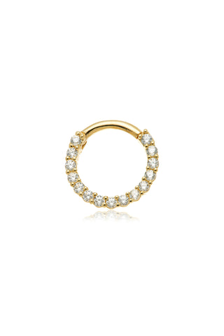 Harmonia Solid Gold Princess Cut Daith & Septum Ring