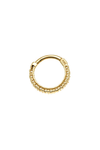 Harmonia Solid Gold Princess Cut Daith & Septum Ring
