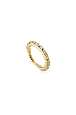 Eternal 9ct Solid Gold Pavé Hoop Earring