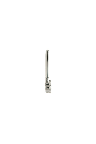Feronia Solid White Gold Graduated Gem Daith & Septum Hoop