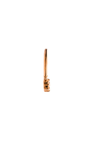 Feronia Solid Rose Gold Graduated Gem Daith & Septum Ring