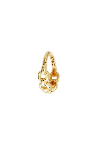 Solid Gold Chain Hinge Ring - Gold