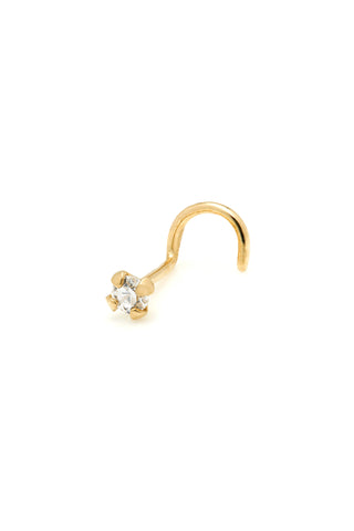 Teles 9ct Solid Gold Diamond Prong Nose Stud