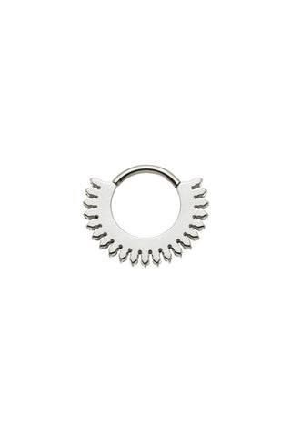 Nora Platinum Titanium Gem Single Hoop for Daith/Septum