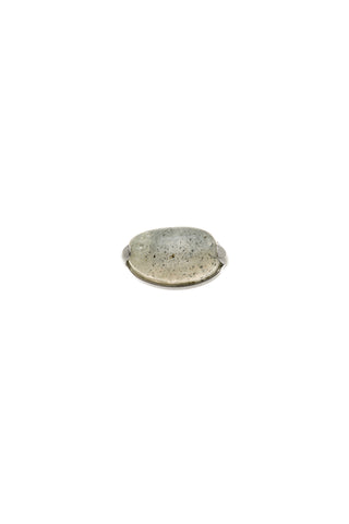 Titanium Threadless  Labradorite Oval Flat Back Stud