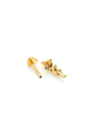 Faye Gold Titanium Tanzanite Gem Cluster Flat Back Studs