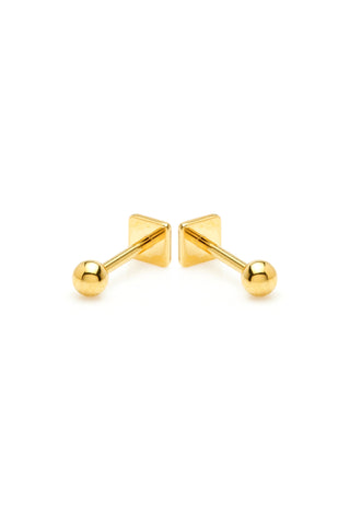 Polymnia Gold Titanium Two In One Reversible Flat Back Studs