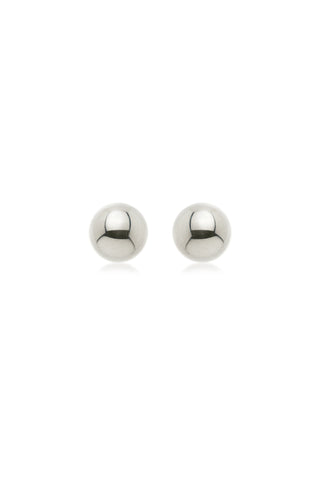Platinum Titanium Plain Ball Stud Earrings