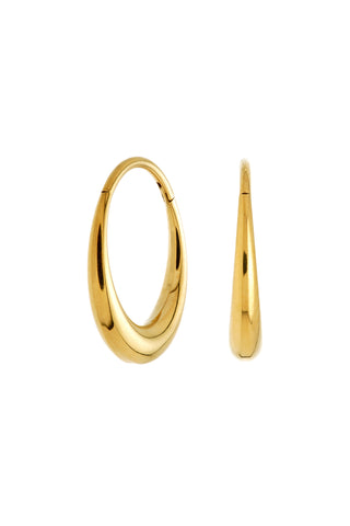 Luna Gold Titanium Dome Hoop Earrings