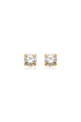 BFF 14ct Gold Crystal with Gold Titanium Flat Back Studs (Pair)