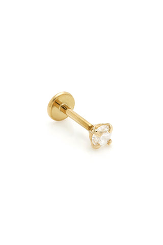 BFF 14ct Gold Crystal with Gold Titanium Flat Back Studs (Pair)