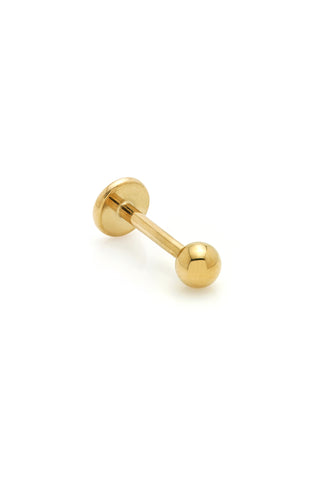 BFF 14ct Gold Ball with Gold Titanium Flat Back Studs (Pair)