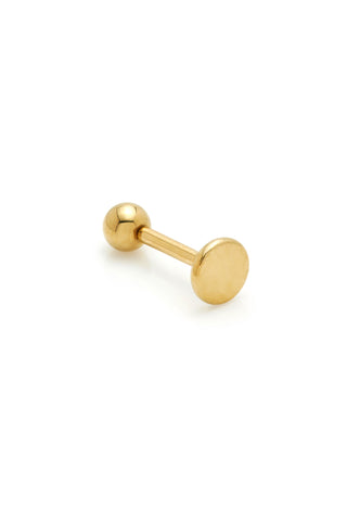 BFF 14ct Gold Ball with Gold Titanium Flat Back Studs (Pair)