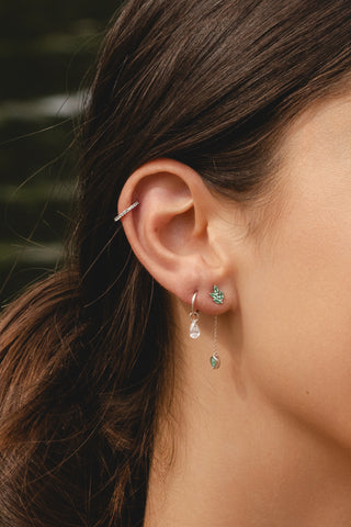 Eve 9ct Solid White Gold Plain Earring