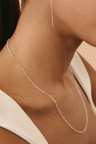 Echo 9ct Solid White Gold Necklace