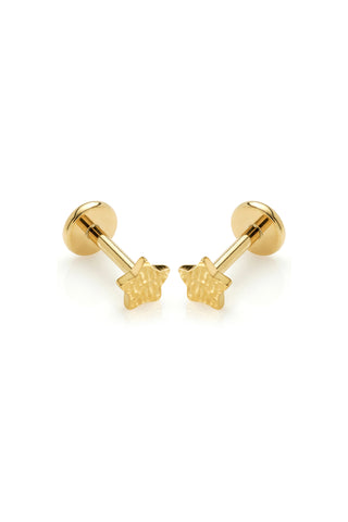 BFF Gold Titanium Stars Flat Back Studs (Pair)