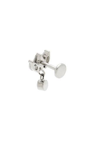 BFF Titanium Crystal Fan Pendant Flat Back Stud Earrings
