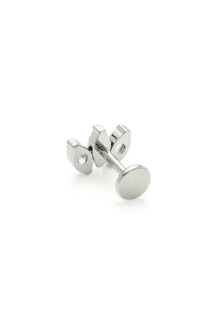 BFF Titanium Crystal Marquise Fan Flat Back Stud Earrings