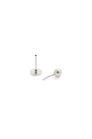 BFF Titanium Ball Flat Back Stud Earrings