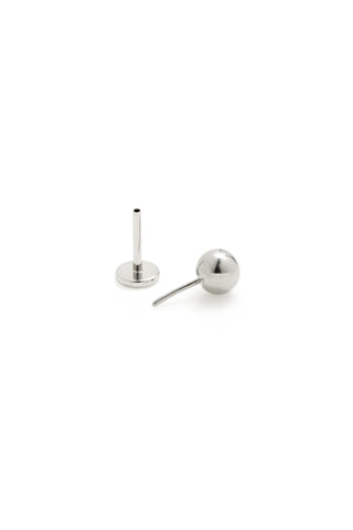 BFF Titanium Ball Flat Back Stud Earrings 4mm