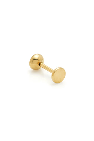 BFF Gold Titanium Crystal Flat Back Stud Earrings 4mm