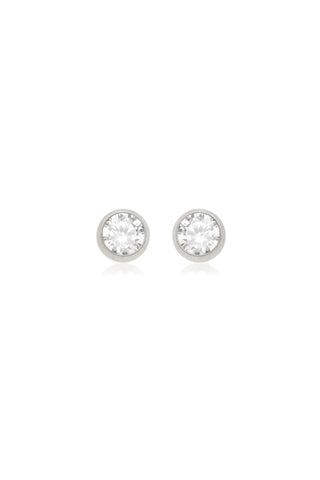 BFF Titanium Crystal Flat Back Stud Earrings 3mm