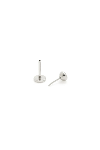 BFF Titanium Crystal Flat Back Stud Earrings 3mm