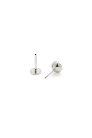 BFF Titanium Crystal Flat Back Stud Earrings 4mm