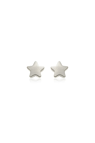 BFF Titanium Star Flat Back Stud Earrings 3mm
