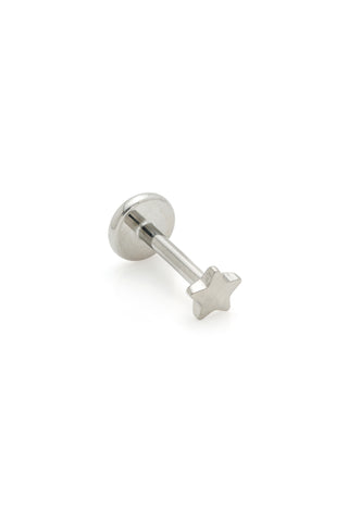 BFF Titanium Star Flat Back Stud Earrings 3mm