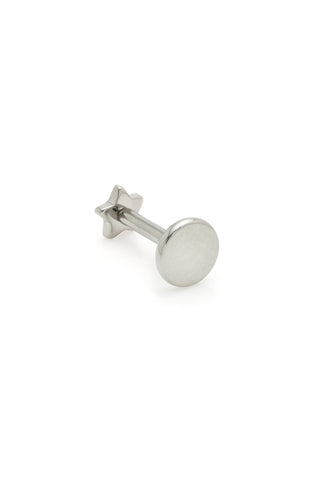 BFF Titanium Star Flat Back Stud Earrings 3mm