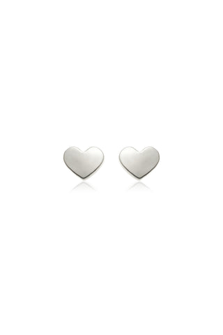 BFF Titanium Heart Flat Back Stud Earrings 3mm