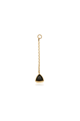 Solid 14ct Gold Hanging Black Spinel Trillion Chain