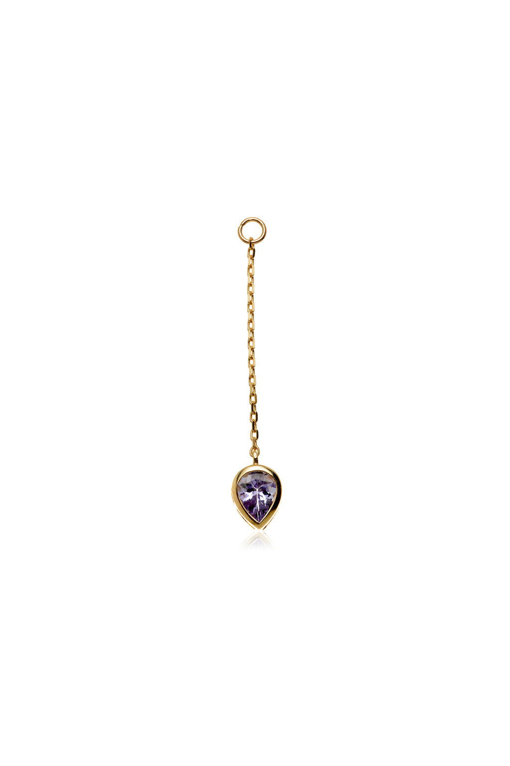 Solid 14ct Gold Hanging Tanzanite Teardrop Chain | Body Jewellery ...