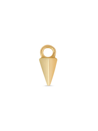 Solid Gold Pyramid Hoop Charm for Hinge Segment Ring