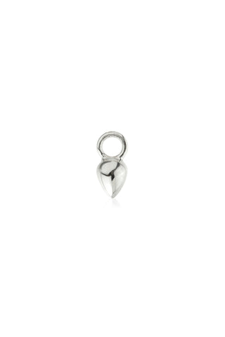 9 Carat Solid White Gold Tear Drop Hoop Charm for Hinge Segment Ring