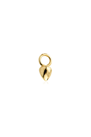 9 Carat Solid Yellow Gold Tear Drop Hoop Charm for Hinge Segment Ring