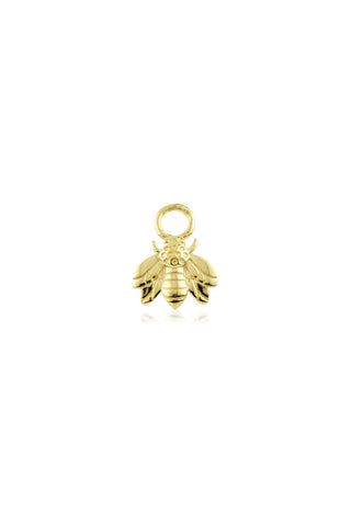9 Carat Solid Yellow Gold Bee Hoop Charm for Hinge Segment Ring