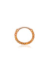 14ct Solid Rose Gold Citrine Pavé Front Facing Hinge Ring