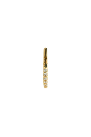 Elvina 9ct Solid Yellow Gold Diamond Pavé Hoop Earring