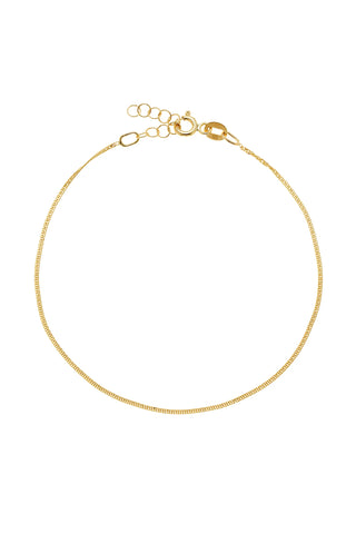 9ct Solid Gold Curb Chain Anklet with Extender
