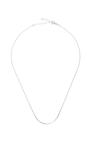 9ct Solid White Gold Curb Chain Necklace with Extender