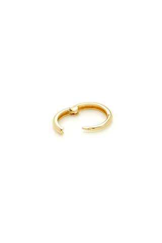 Solid 9ct Gold Plain Thin Huggies - Gold
