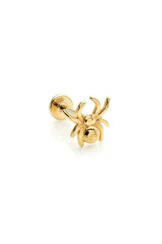 Athena 14ct Solid Gold Spider Flat Back Stud
