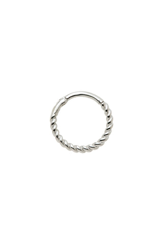 Eris Solid White Gold Rope Earring