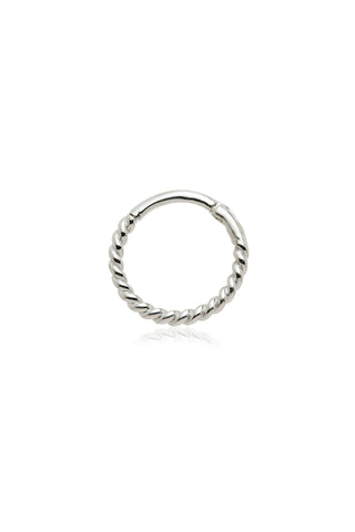Eris Solid White Gold Rope Earring