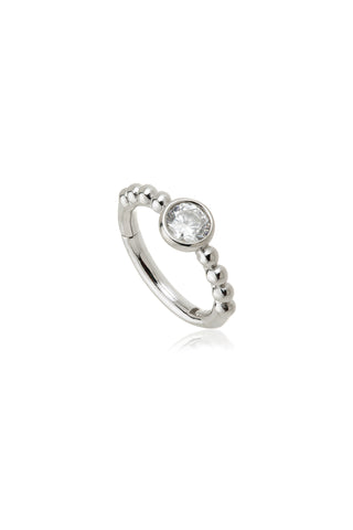 Asteria 9ct Solid White Gold Bubble Gem Earring
